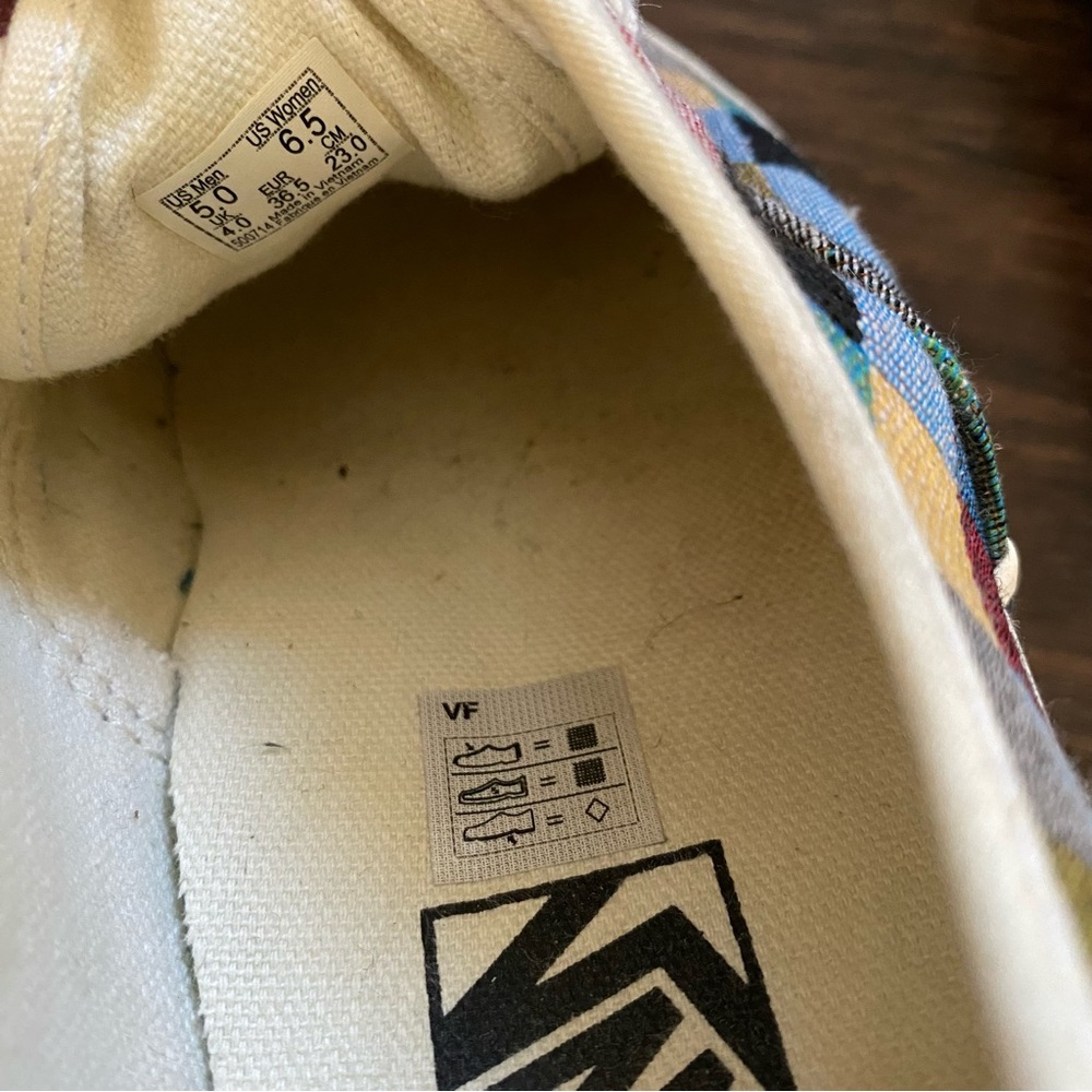 Vans Multicolor Plaid/Picnic Patchwork Sneakers -… - image 3